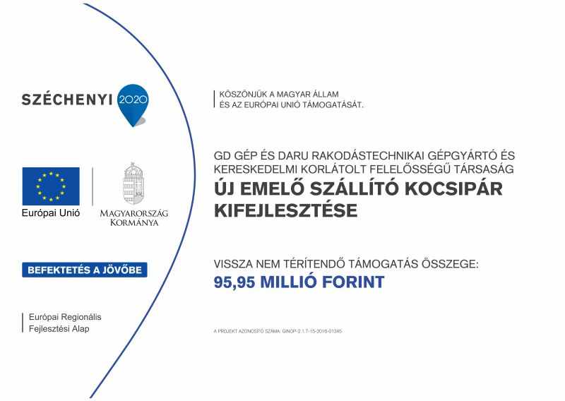 Új emelő szállító kocsipár kifejlesztése