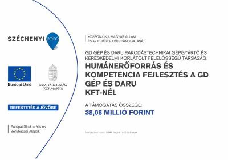 Humánerőforrás és kompetencia fejlesztés a GD Gép és Daru Rakodástechnikai Gépgyártó és Kereskedelmi Kft-nél