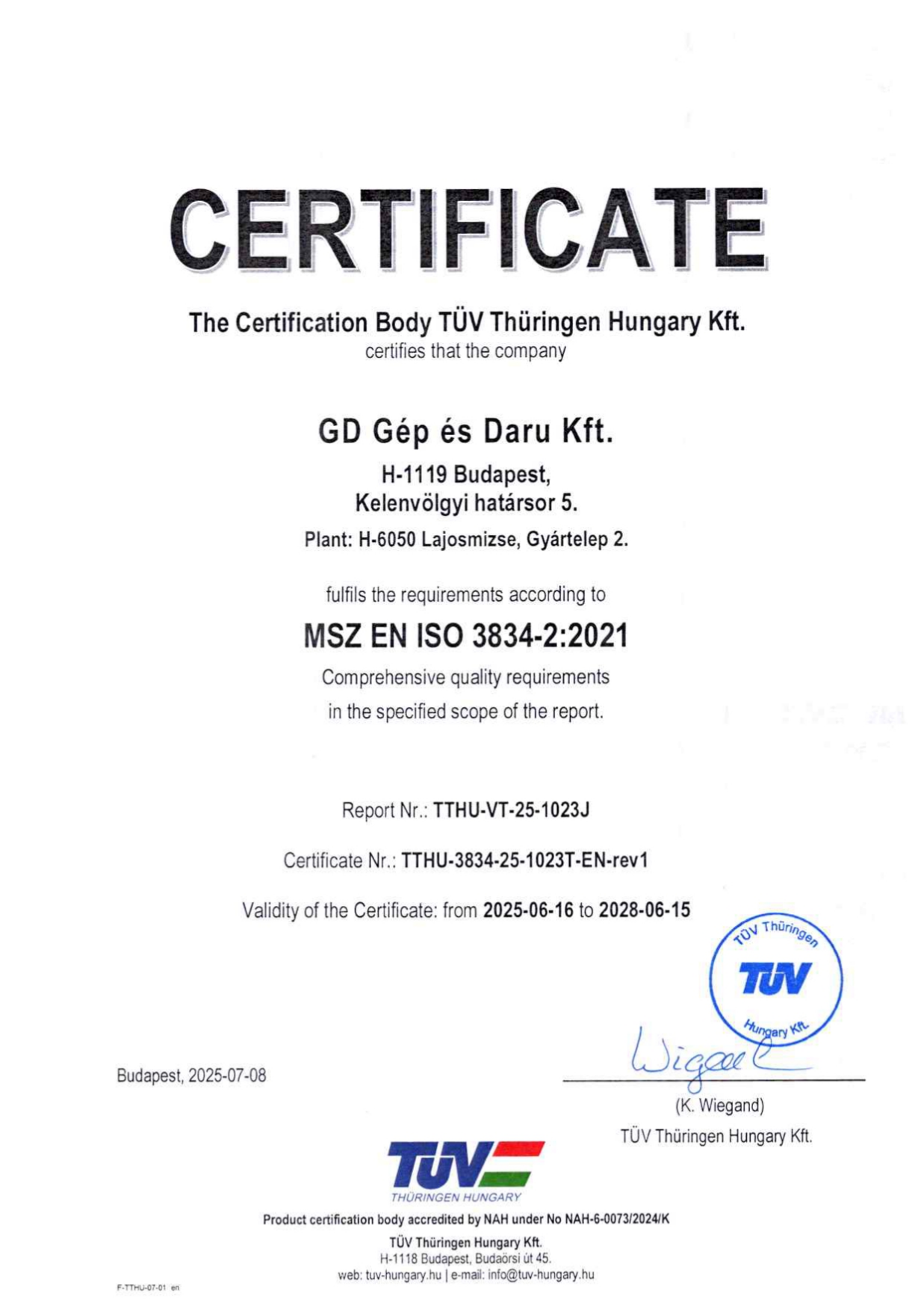 Certificate 1