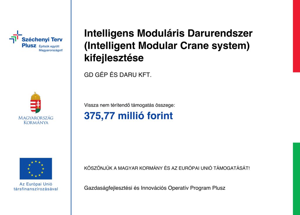 Intelligens Moduláris Darurendszer (Intelligent Modular Crane system) kifejlesztése