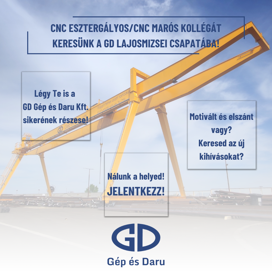 Csatlakozz lajosmizsei csapatunkba CNC esztergályos/CNC marósként!